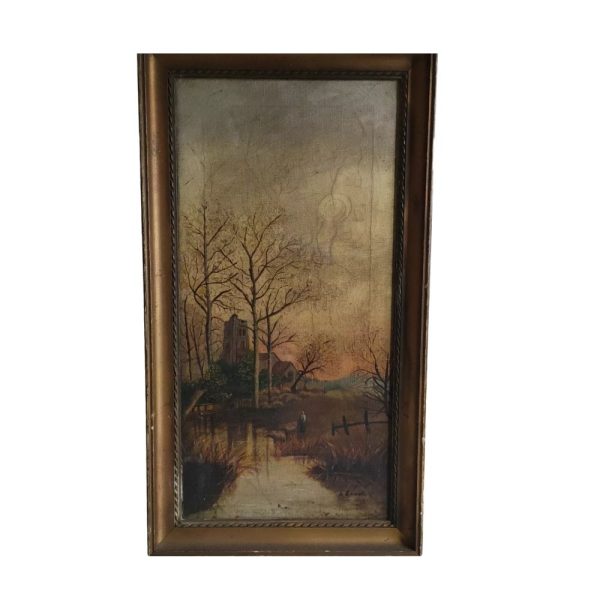 Antique Oil on Canvas by A Edwardes 1921 - Image 2