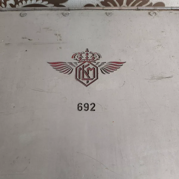 Riveted 1950s Aluminium KLM Royal Dutch Airlines Trunk Box Case Aircraft - Image 7