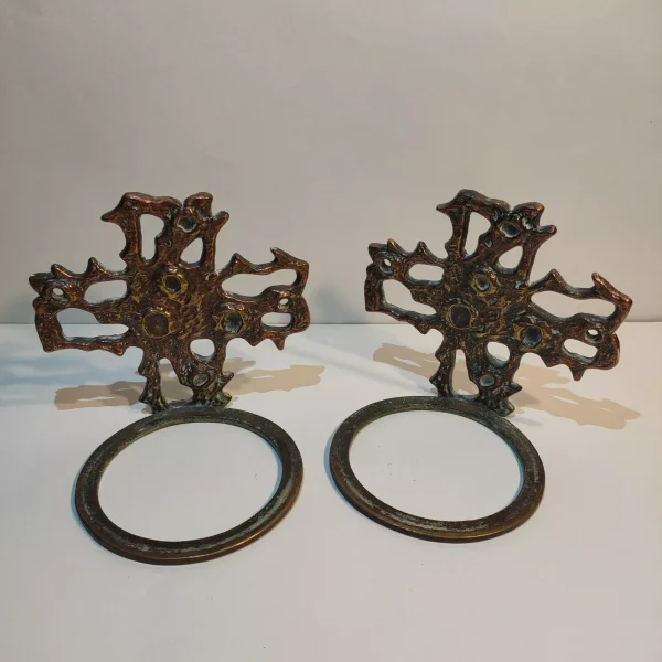 Pair of Antique Wall Mounted Sconce Holy Water Fonts - Image 4