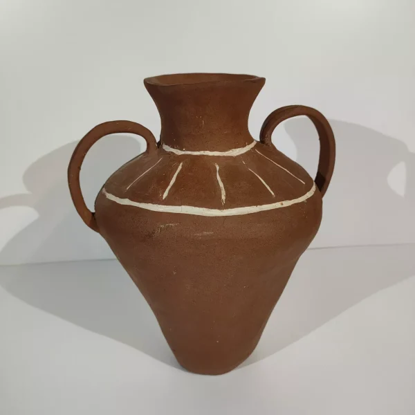 Old Terracotta Spanish or Greek Jug / Jar Contaro Amphora Athens - Image 2