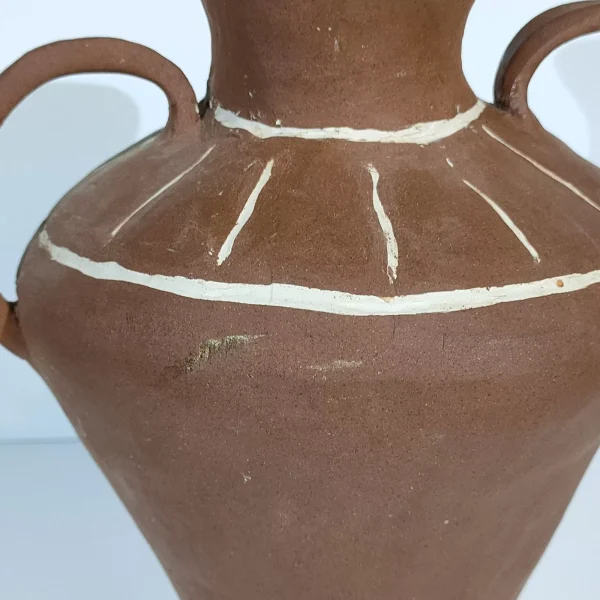 Old Terracotta Spanish or Greek Jug / Jar Contaro Amphora Athens - Image 3