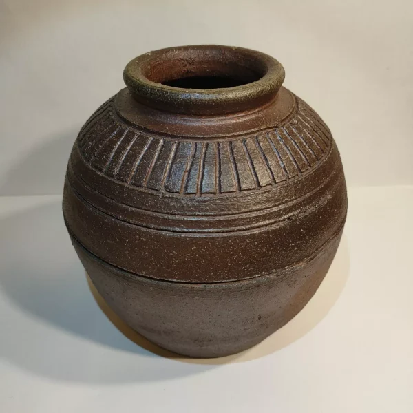 Antique Ceramic Pot / Vessel Asian China Japan Bizen Tsubo Style Pottery - Image 2