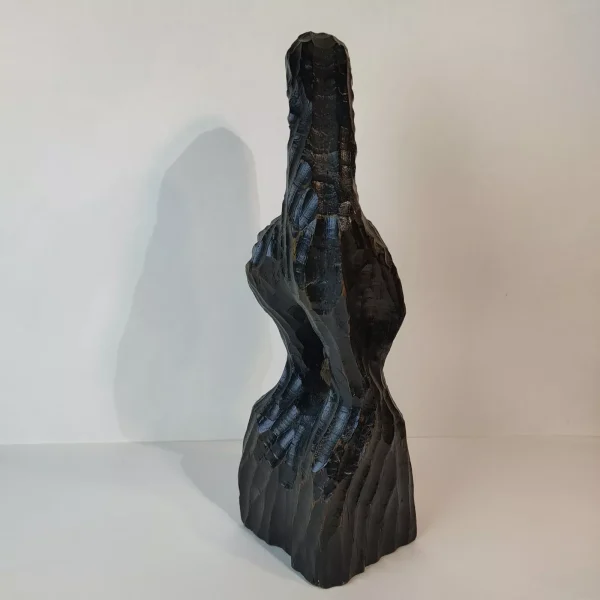 Vintage Hand-carved Hardwood Biomorphic Abstract Sculpture - Image 3