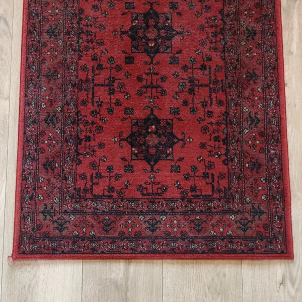 Vintage Handmade Red Royal Keshan Rug Carpet 70 x 115 cm 100% Wool Pile - Image 5