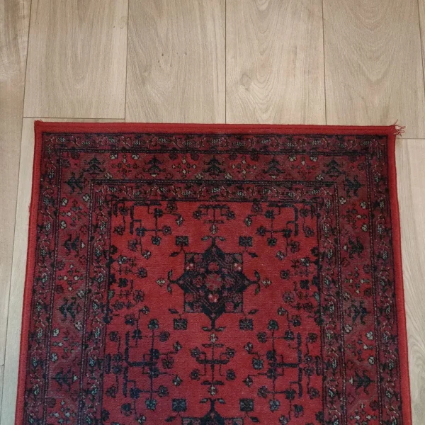 Vintage Handmade Red Royal Keshan Rug Carpet 70 x 115 cm 100% Wool Pile - Image 4