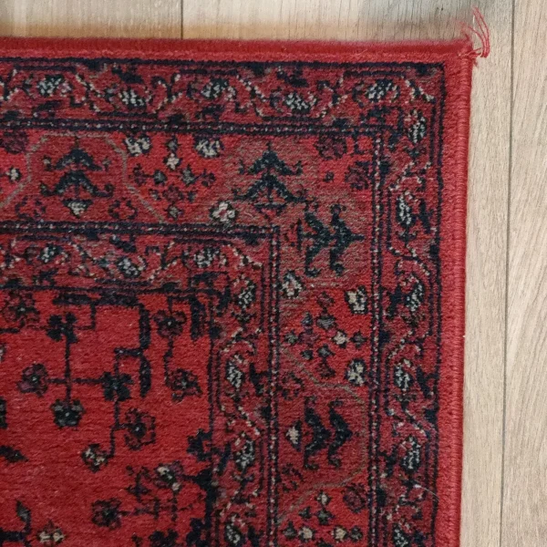 Vintage Handmade Red Royal Keshan Rug Carpet 70 x 115 cm 100% Wool Pile - Image 2