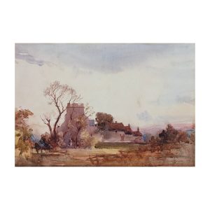 W Ellison Original Antique Watercolour Landscape, 1913