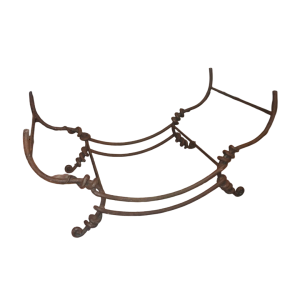 Brutalist Hand Forged Twisted Iron Steel Low Coffee Table Base